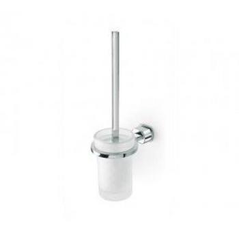 Baño Diseño - Escobillero Pared Cristal Pop De Baño Diseño Cromo