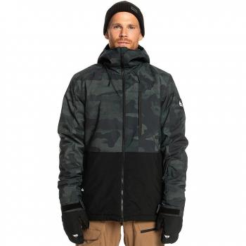 Quiksilver Chaqueta Mission Prt Bl Verde - Chaqueta de snowboard, color verde camuflaje, talla M