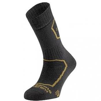 Calcetines de montaña Lurbel Everest Five, térmicos, de lana merino, sin costuras, transpirables y anti-olor, unisex (Marengo/Mostaza, 36-38)