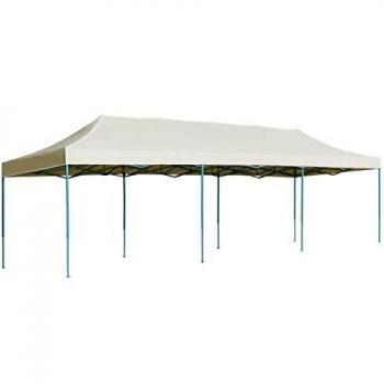 vidaXL Carpa Plegable Pop-up 3x9m Crema Toldo Cenador Marquesina Tienda Jardín