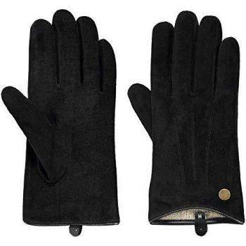 Guantes Mujer Barts B2482 Christina - Cuero Auténtico - Cómodos y Calentitos - Color Negro (Tamaño S)