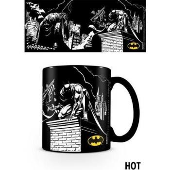 Taza de Cambio de Color Batman Shadows - DC Comics, Negro/Blanco, Tamaño Único