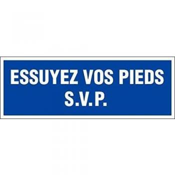 Novap - Panel - essuyez vos patas SVP - 330 x 120 mm rígida