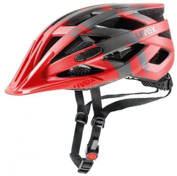 Uvex IVO CC - Casco de ciclismo unisex, color rojo / plata oscura mate, talla 52-57