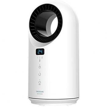 Cecotec Calefactor Bajo Consumo Ready Warm 8200 Bladeless. Potencia 1500 W, Mando a Distancia, Pantalla LED, Control táctil, 3 Modos, Oscilación 60º, Temporizador, Triple Sistema de Seguridad