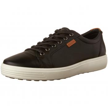 ECCO Men's Soft 7 Leather Sneakers - Black Comfort Shoes