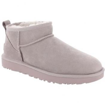 UGG Women's Classic Ultra Mini Cozy Winter Boots in Pale Smoke, Size 40