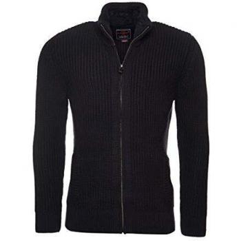 Superdry Hombre Cárdigan con Cremallera Downhill Toque Azul Marino Downhill S