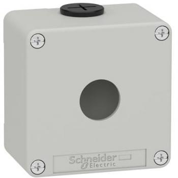 Caja de uso general Schneider Electric XAPD1201, metálica, color gris, dimensiones 80 x 80 x 51.5 mm, con protección IP65, IP66 e IP69, con un orificio