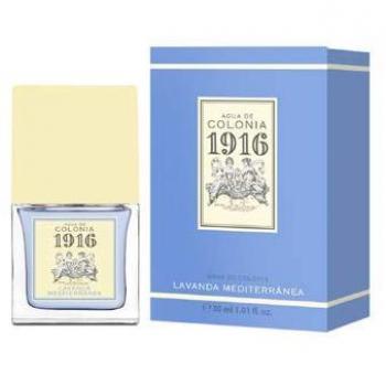 1916 - Lavanda Mediterránea, Agua de Colonia Unisex 30 ml, Formato Viaje en Spray, Eau de Toilette Fresca y Floral, Aroma de Larga Duración