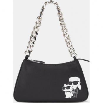 Karl Lagerfeld Iconic Logo Black Shoulder Bag