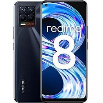 realme 8 Smartphone Libre, Cámara cuádruple con IA de 64MP, Pantalla completa AMOLED superior de 6,4, Carga Dart de 30W, Batería masiva de 5000 mAh, Dual Sim, NFC, 6+128‘GB, Punk Black