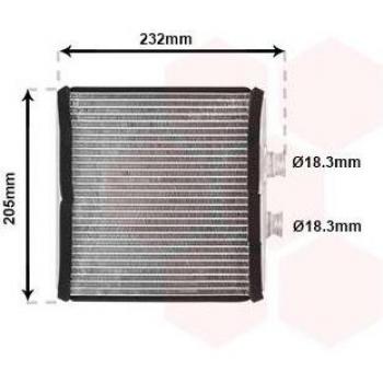 Radiador de calefacción VAN WEZEL 30006472 - Heater, diseño eficiente, fácil instalación, compatible con múltiples modelos de vehículos