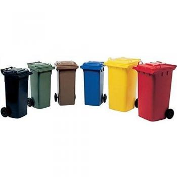 Cubo de basura 2 ruedas, contenedor a basura SULO 240 litros, azul
