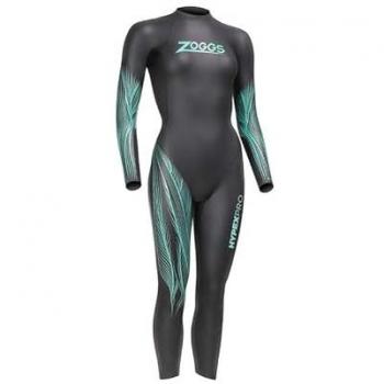 Traje de neopreno Zoggs Hypex Pro FS mujer manga larga negro azul turquesa tamaño M