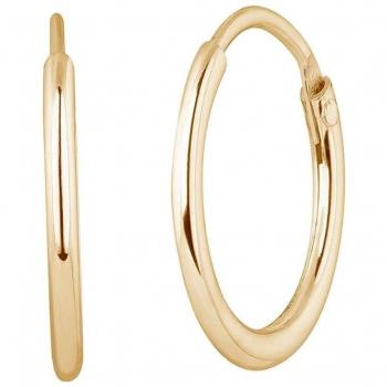 Ear Candy - Pendientes de aro de plata bañados en oro amarillo 18k