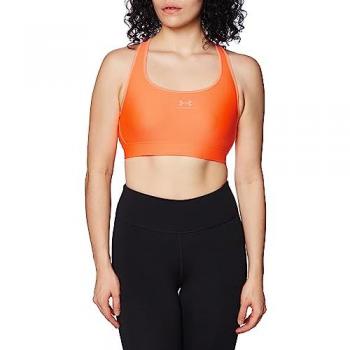 Under Armour Top Deportivo De Sujeción Media Heatgear Armour Padless Naranja XS Mujer