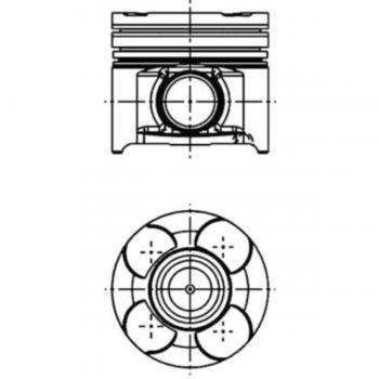 Pistón KOLBENSCHMIDT 40660600 - Pistón de motor, fabricación de alta calidad, compatible con diversas aplicaciones automotrices, diseño optimizado para mejorar el rendimiento del motor, material duradero y resistente al desgaste