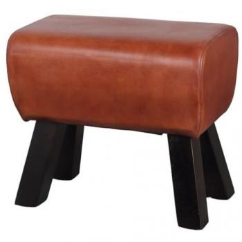 Taburete Bajo de Piel Donati - MISTERWILS Muebles para Almas Libres