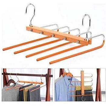 Robel Perchas Pantalones Ahorra Espacio Percha para Ropa - Perchas Ropa Madera - Percha Ropa Multiple