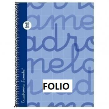 Lamela Cuaderno Folio Forrado Rayado 3 mm Azul