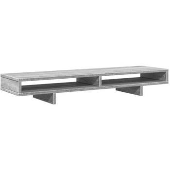 Soporte de Pantalla de Madera Ingeniería Gris Sonoma 100x27x15 cm
