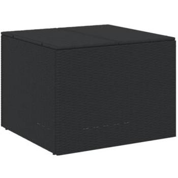 vidaXL Garden Storage Box Black 291L Poly Rattan
