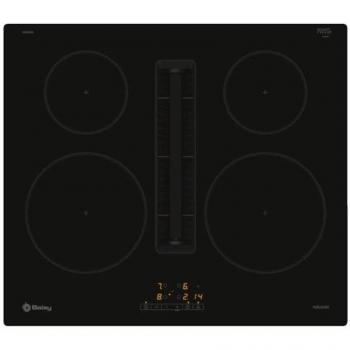 Balay 3EBC961ER Placa de Inducción con Extractor Integrado, 60 cm, Negro, 4 Zonas de Cocción, Clase Energética B