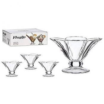 Copa de Helado Flor 200 ml Estuche 6 unidades, dimensiones 30 x 40 x 3 cm, capacidad de 30 cl, diseño en forma de flor