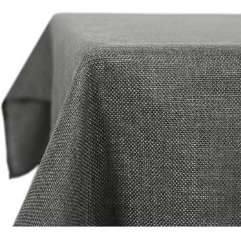 Deconovo Mantel de Mesa Rectangular Efcto Lino para Comedor 150 x 240 cm Gris