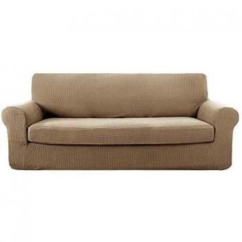 Deconovo Funda para Safá Protectora 4 Plazas 237 x 83 x 89cm Marrón