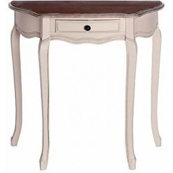 ROMANTIC STYLE Hogar Consola 1 Cajón Crema Madera Ainhoa 80 X 37 X 78 Cm Material: Madera De Pino Medida De Los Cajones: Altura De Las Patas: CREMA