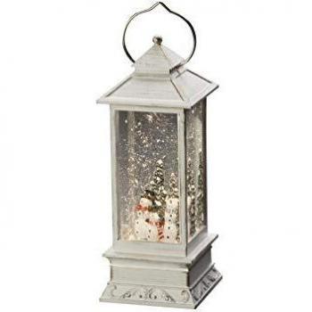 Linterna LED de Agua Konstsmide Muñecos de Nieve con Temporizador 5 Horas, Decoración Navideña, Altura 27.5 cm