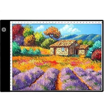 Mesa de luz, Tableta de LED para calcar para diseño, dibujo y manualidades con 3 brillos ajustables de HomdMarket