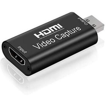 Tihokile Capturadora de Video HDMI a USB 1080P Tarjeta de Captura de Vídeo HDMI para Juegos / Videocámaras / DSLR / Ordenador/ Set-Top Box / PS4
