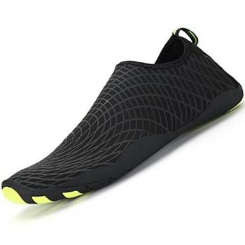 Escarpines de Agua Antideslizante Secado Rápido Zapatos de Natación Playa Surf para Unisex Hombre Mujer, Negro 43