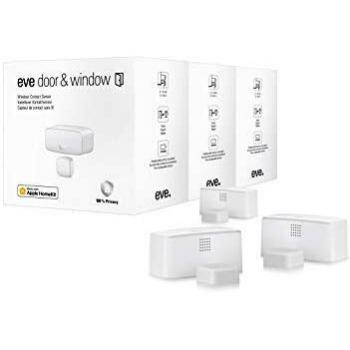 Eve Door & Window, 3 unidades - sensores de contacto inteligentes para puertas y ventanas, mensajes