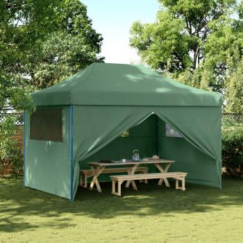 Tienda de fiesta plegable Pop-Up con 4 paredes laterales en color Burdeos, naranja y beige