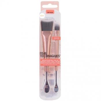 Skincare Brush Duo Set - 2 Piece Face and Eye Brush Collection