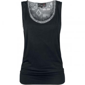 Rotterdamned Top Doble capa 2 en 1 Top Mujer Negro L