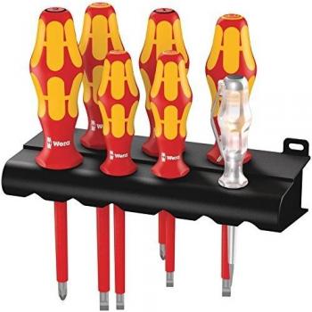 Wera 05006148001 160 i/165 i/7 Rack, Juego de destornilladores aislados VDE , 7 piezas