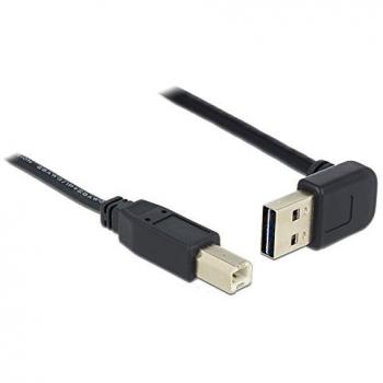 Cable USB 2.0 A a B de 2 metros, color negro, fácil conexión Delock