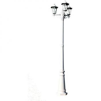 vidaXL Kingston Pedestal/Poste Lámpara de pie 3-Brazos 215 cm Blanco