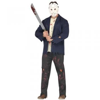 Disfraz de Asesino del Bosque para Hombre - Incluye Máscara, Chaqueta, Camiseta y Pantalón - Disfraces de Halloween Talla M