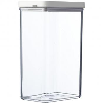 Bote de Almacenamiento Rectangular Omnia 2000 ml - Blanco Nórdico