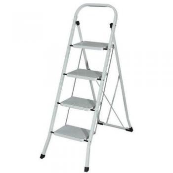 MAURER 23010104 Escalerilla Acero 4 Peldaños Uso Doméstico
