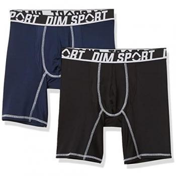 DIM Eco Long Men's Boxer Shorts - Pack of 2, Breathable Fabric, Various Colors