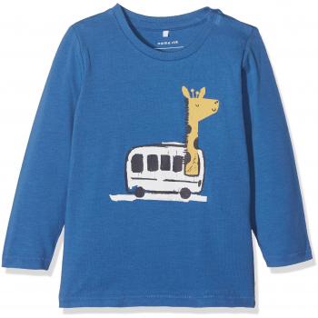 NAME IT Nbmermac LS Top, Camisa Manga Larga para Bebés, Azul