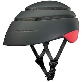 Closca Casco de Bicicleta para Adulto, Plegable Helmet Loop. Casco de Bici y Patinete Eléctrico/Scooter para Mujer y Hombre Unisex. Negro/Coral, Talla M