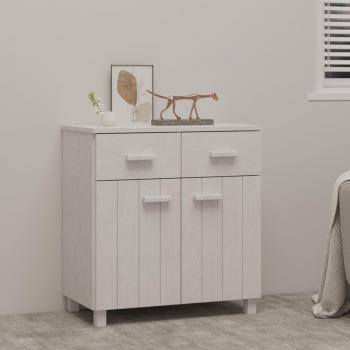 Aparador HAMAR de madera maciza de pino blanco 79x40x80 cm, mueble de almacenaje para salón, buffet, armario auxiliar y armario de almacenamiento